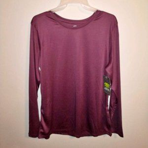 Athletic Works women's core long sleeve shirt purple size L (12-14) W-336